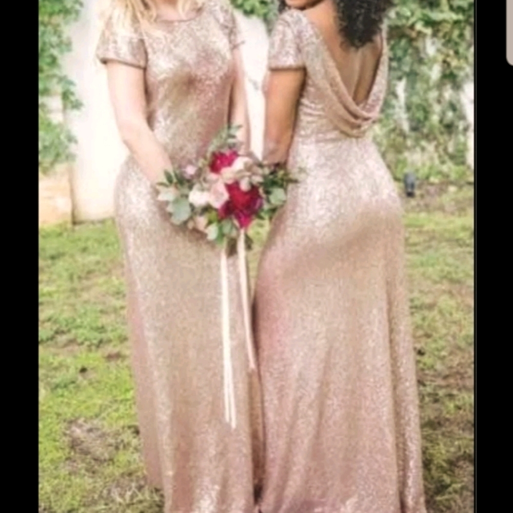 Sequin blush pink dress